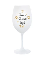 SNÍM O VÁNOCÍCH BÍLÝCH - bílá sklenice na víno 350 ml SNÍM O VÁNOCÍCH BÍLÝCH - bílá sklenice na víno 350 ml