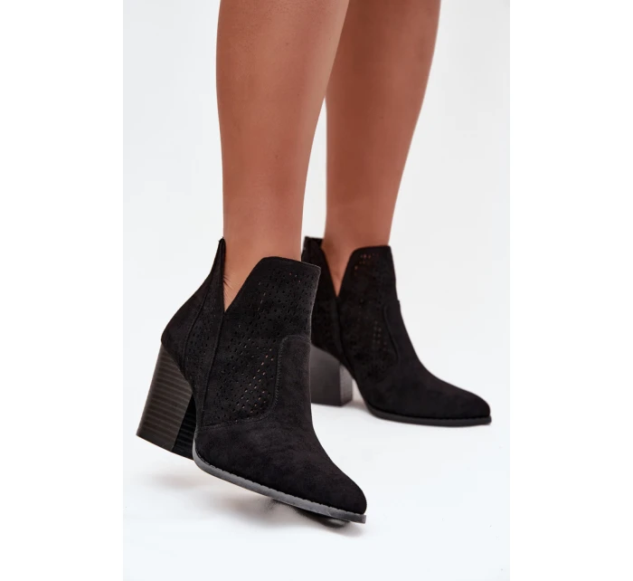 Boty na podpatku model 218728 Step in style Boty na podpatku model 218728 Step in style