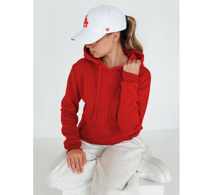 Dámská mikina s kapucí BASIC červená model 21962146 - Dstreet Dámská mikina s kapucí BASIC červená model 21962146 - Dstreet