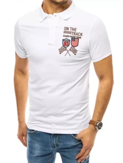 FashionStreet bílá vyšívaná polokošile PX0452