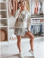 Dámská oversize mikina s  šedá model 21988111 - Dstreet