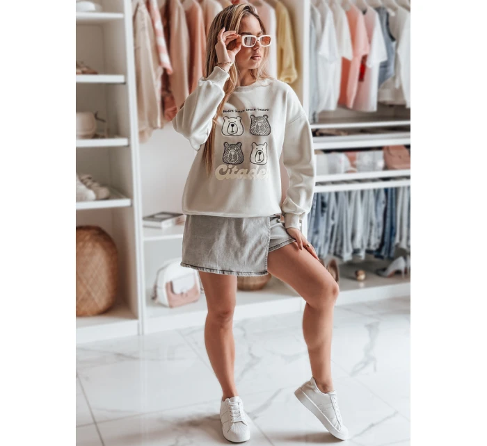 Dámská oversize mikina s  šedá model 21988111 - Dstreet