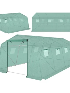 ZAHRADNÍ TUNEL 300x600x200 cm PE KONSTRUKCE ZELENÁ OCEL