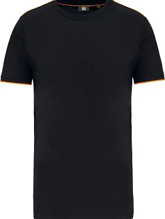 WK WK 3020 Pánské pracovní tričko "Day-to-Day" 20.3020 black/orange