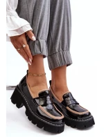 Kožené dámské mokasíny D&A model 21636756 černé - S.Barski