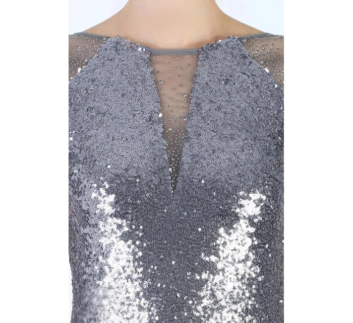 Dámské šaty značky bez rukávů flitrové dlouhé - SOKY&SOKA