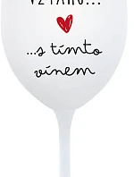 JSEM VE VZTAHU S TÍMTO VÍNEM - bílá sklenice na víno 350 ml