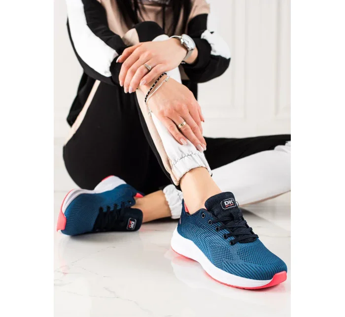 Výborné modré dámské  tenisky bez podpatku