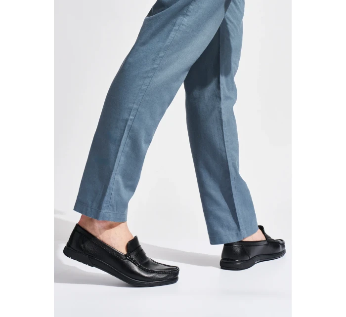 Zajímavé  polobotky pánské černé