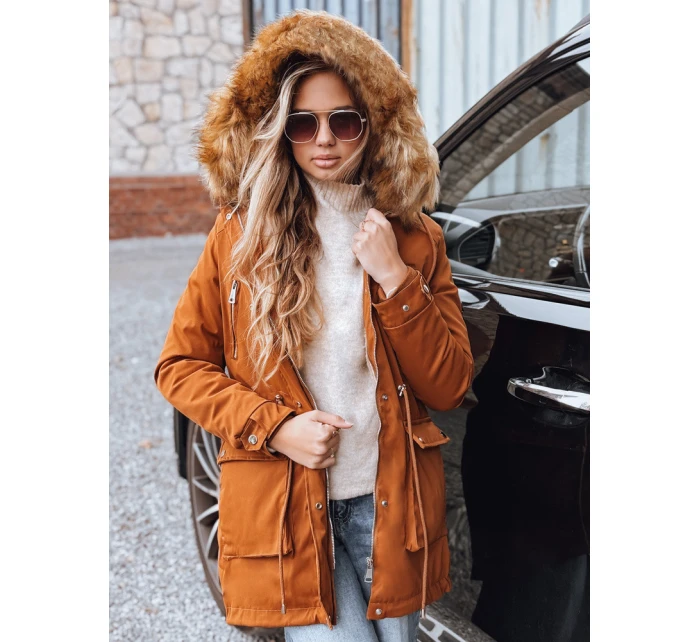 Dámská parka STELLA camel FashionStreet TY3182 Dámská parka STELLA camel FashionStreet TY3182