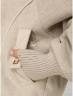 Kurtka damska przejściowa z odpinanym kapturem beżowa FashionStreet TY5639