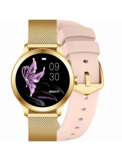 Chytré hodinky Gravity Pink Gold 2 Stripes GT25-1 PRO