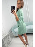 Šaty vázané u krku tmavě mátové Šaty vázané u krku tmavě mátové