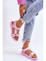 Dámské sandály Big Star model 21609167 Růžové - Big Star Shoes Dámské sandály Big Star model 21609167 Růžové - Big Star Shoes