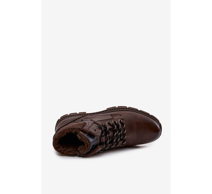 Pánské zateplené kozačky model 21713693 tmavě hnědé - Wrangler