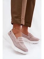 Dámské mokasíny z přírodního semiše na platformě Vinceza Béžové