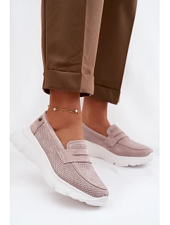 Dámské mokasíny z přírodního semiše na platformě Vinceza Béžové