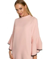 Dámské šaty model 21217802 Pudr růžová - Moe Dámské šaty model 21217802 Pudr růžová - Moe