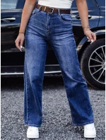 Dámské džínové kalhoty RETROFIT baggy s páskem v modré barvě FashionStreet UY2233