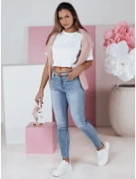 Dámské úzké džínové kalhoty s vysokým sedem DERMIX FashionStreet UY2394