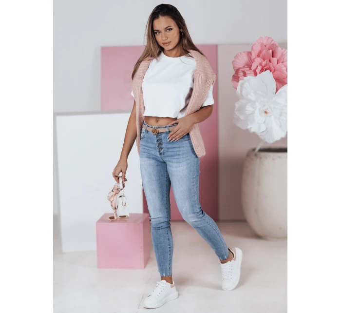 Dámské úzké džínové kalhoty s vysokým sedem DERMIX FashionStreet UY2394