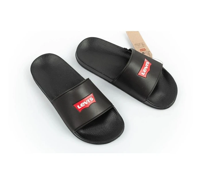 Dámské sportovní žabky Levi's pohodlné módní černé dámské boty