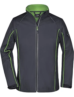 Daiber JN 1121 Dámská softshell bunda s odepínacími rukávy 02.1121 iron grey/green