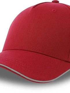 5 panelová baseballová kšiltovka red model 22411164 - Atlantis Headwear