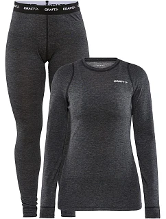 Craft Corporate Wool Merino Set W Dámská sada merino spodního prádla 81.9710 black melange