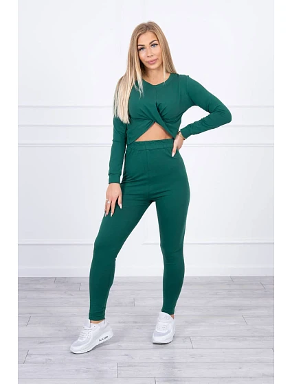 Sada s řasením na model 18747635 zelené barvy - K-Fashion Sada s řasením na model 18747635 zelené barvy - K-Fashion