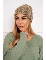 Dámská čepice Eliza K205 cappuccino+light khaki Dámská čepice Eliza K205 cappuccino+light khaki