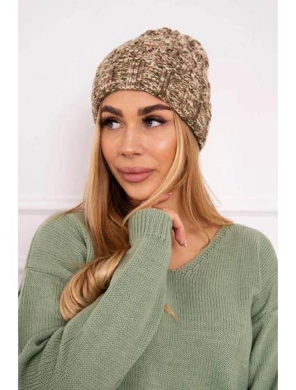Dámská čepice Eliza K205 cappuccino+light khaki Dámská čepice Eliza K205 cappuccino+light khaki