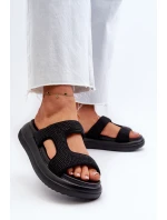 Ozdobené dámské sandály na platformě černé model 21656706 - Boto Ozdobené dámské sandály na platformě černé model 21656706 - Boto