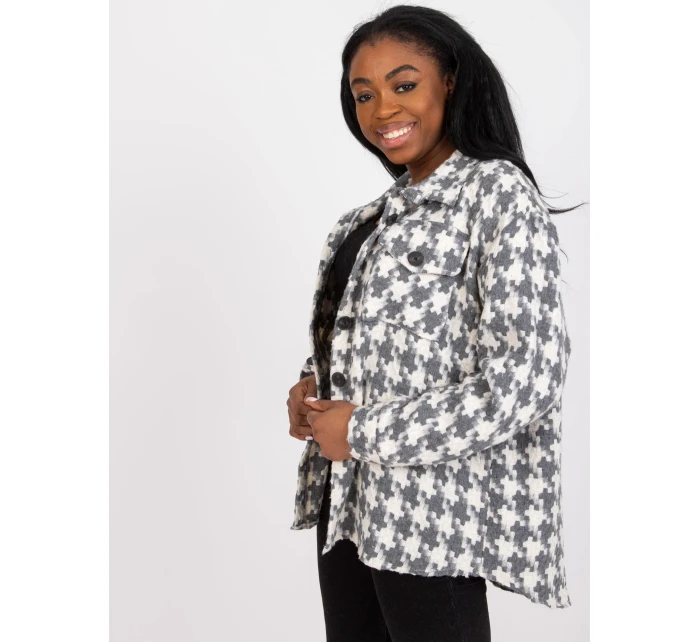 Košile EM KS U178.14 bílá šedá