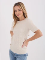 Sweter PM SW B model 21821370 jasny beżowy - FPrice Sweter PM SW B model 21821370 jasny beżowy - FPrice