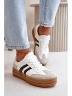 Dámské Tenisky Na Platformě Bílo-Šedé Nesonice Dámské Tenisky Na Platformě Bílo-Šedé Nesonice