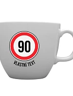 Personalizovaný MEGA XXL keramický hrnek 1 000 ml - narozeninová dopravní značka