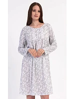 Dámská noční košile s dlouhým rukávem model 22405142 - Vienetta Dámská noční košile s dlouhým rukávem model 22405142 - Vienetta