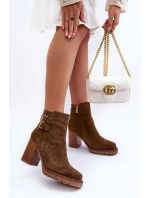 Boty na podpatku model 185330 Step in style Boty na podpatku model 185330 Step in style