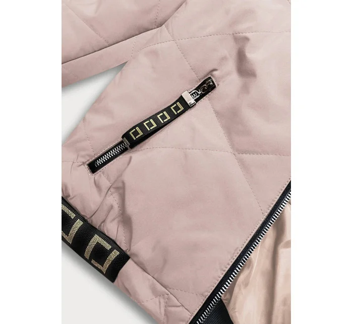 Světle béžová dámská bunda "bomber" (B8098-51) Světle béžová dámská bunda "bomber" (B8098-51)