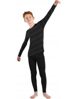 dětská souprava spodního prádla dlouhá ACTIVE WARM ECO SET velikost model 21479693 Černá a šedá - ODLO