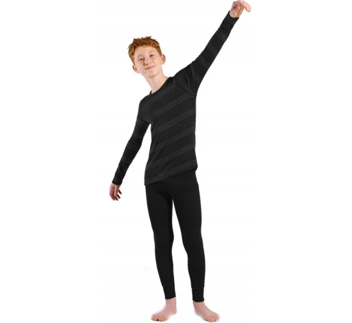 dětská souprava spodního prádla dlouhá ACTIVE WARM ECO SET velikost model 21479693 Černá a šedá - ODLO