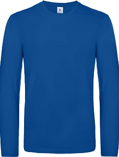 B&C #E190 LSL Tričko s dlouhým rukávem z těžké bavlny 01.007T royal blue
