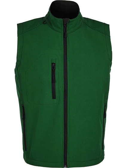 SOL'S Rallye Men Pánská 3-vrstvá softshellová vesta 25.6601 bottle green