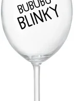BUBUBUBLINKY - čirá sklenice na víno 350 ml