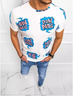 Pánské bílé tričko s potiskem FashionStreet RX5130