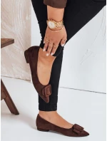 Dámské semišové hnědé baleríny Dstreet model 21992104 - FashionStreet