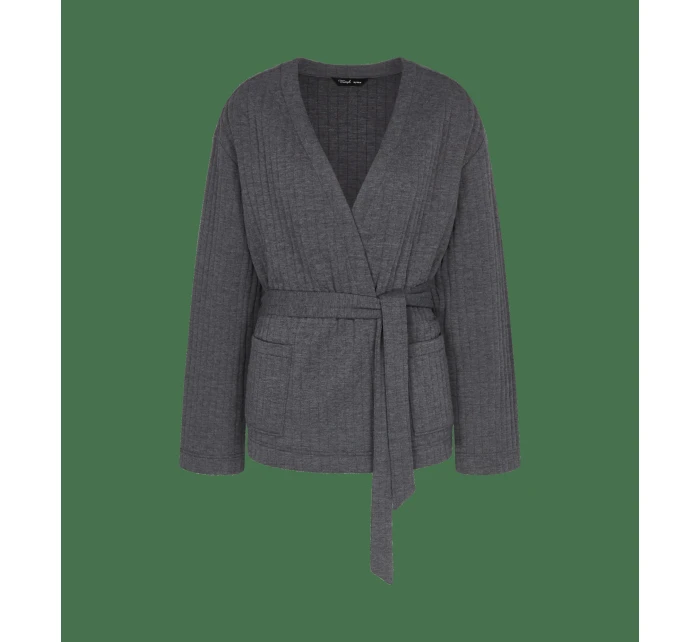 Cozy Comfort Robe Top Quilted - GRAY - TRIUMPH GRAY - TRIUMPH