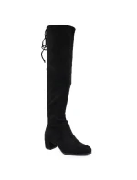Dámské zateplené boty nad kolena černé Sergio model 21905859 - LEONE Dámské zateplené boty nad kolena černé Sergio model 21905859 - LEONE