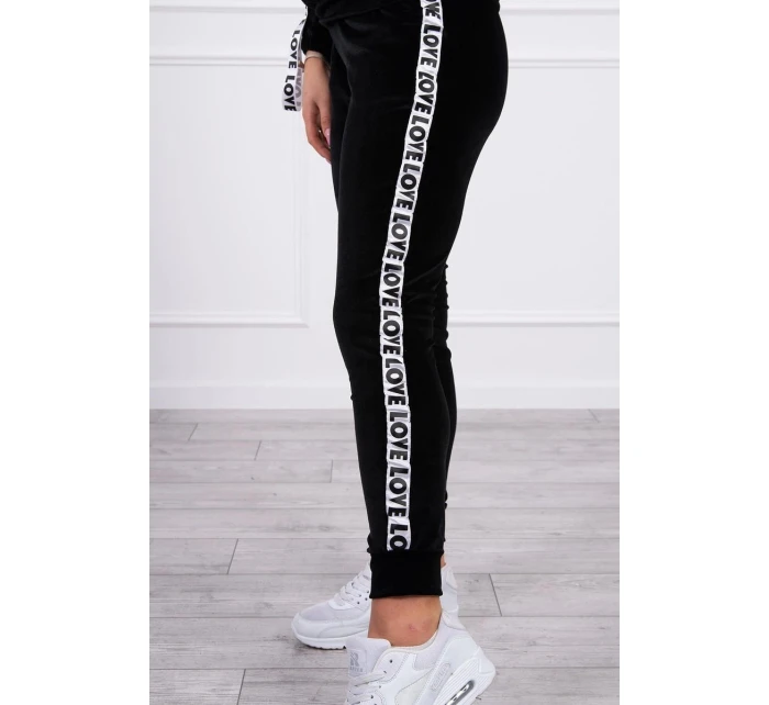 model 21753118 velurová sada černá - K-Fashion